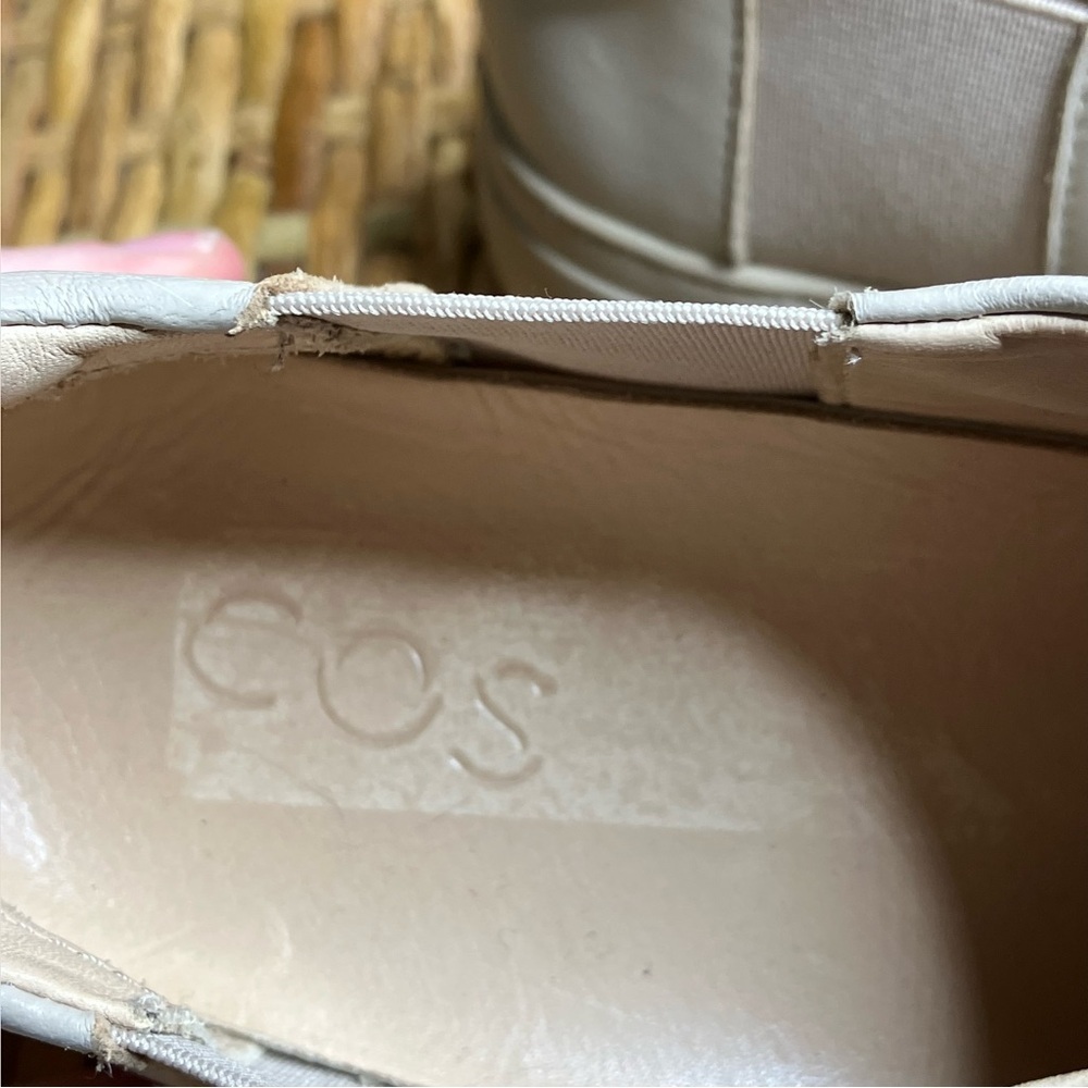 COS Leather Sneakers Slip On Minimalist Lagenlook - Picture 9 of 9